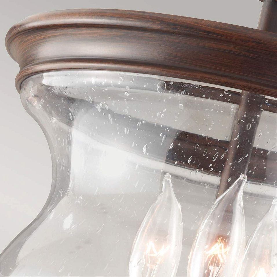 FE-PICKERING-LANE-SF  PICKERING-LANE Heritage Bronze /Clear Seedy// подвесной E14 3х40  х   