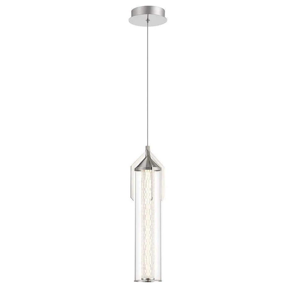 QN-ESPADA-1P-PC ESTRADA Polished Chrome/Clear//прозрачный подвесной LED 1х18  х   