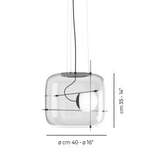 PLOT SP SPPLOTCROT PLOT black/brass/clear// подвесной LED 2700K 1х12,5  х   