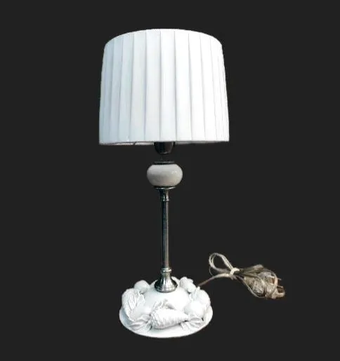 5621 FRUTTI nickel/white porcelain/// настольный E14 1х40  х  5621