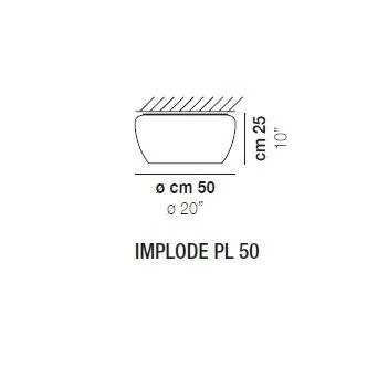 IMPLODEPL50 BC/CR BC  glossy white//white/ clear// потолочный E27 3х77  х   