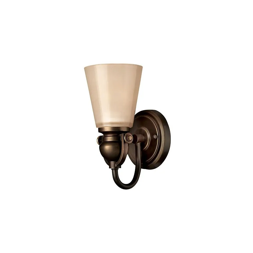 HK-MAYFLOWER1 MAYFLOWER Olde Bronze /Etched Amber// настенный E27 1х60  х   