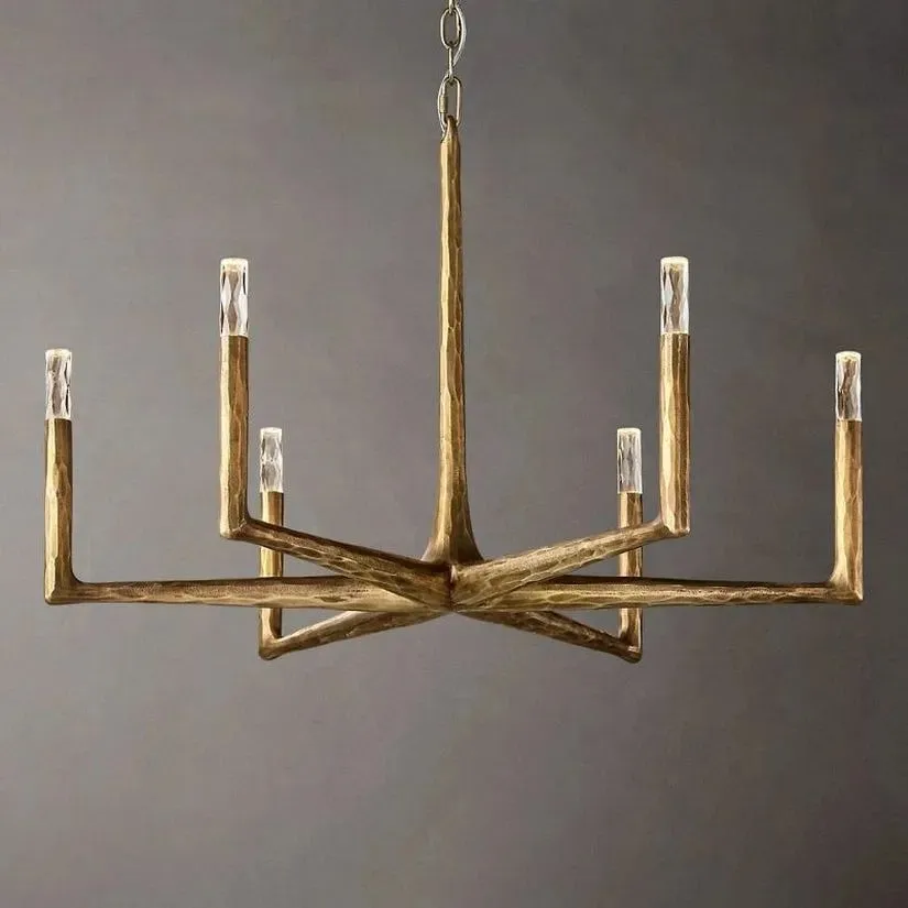APL-50633  Forged brass/Clear// подвесной G9 LED 6х7  х   