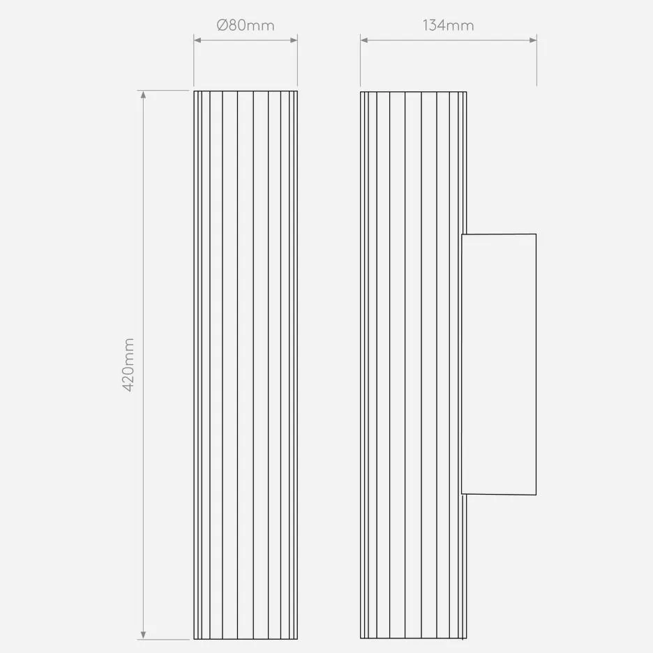 1409056 IO 420 matt black/clear// настенный LED 1х6.5  х   