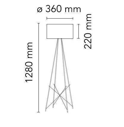 F5920020 RAY F2 chrome /grey// напольный E27 1х205  х   