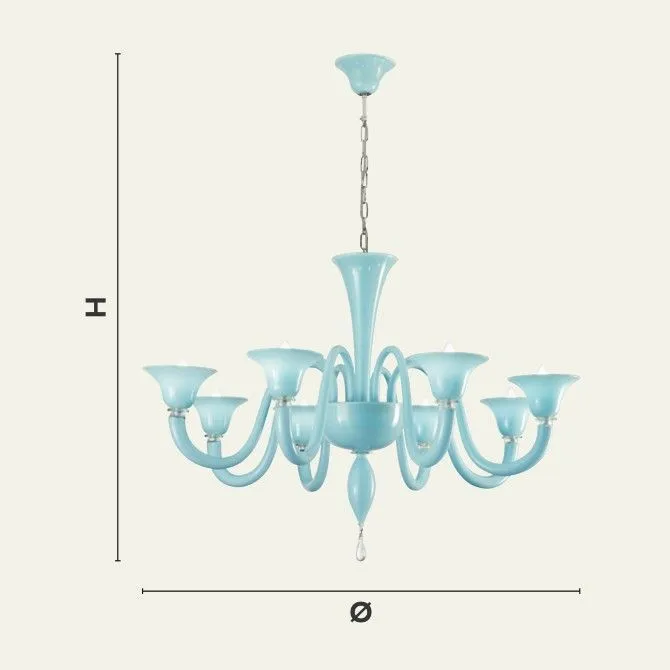 1015/8 TATIANA chrome/light blue/light blue// подвесной E14 8х40  х   