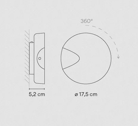 4662 82 /10 DOTS oak/// настенный LED 1х5,7  х   