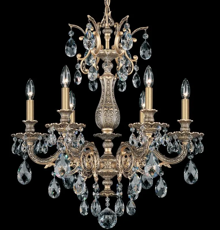 5677 83 O MILANO florentine bronze/optic crystal// подвесной E14 7х40  х   