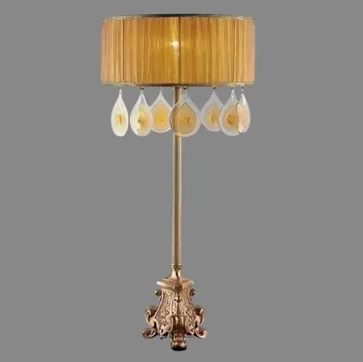 L 1574/G  antique gold/yellow// настольный E27 1х60  х   