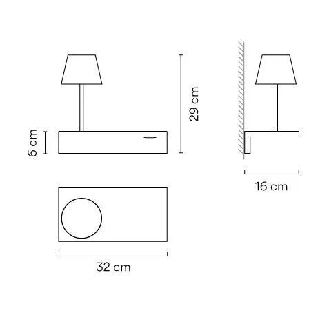 6045.93 SUITE matt white/white// настенный LED 1х3,7  х   