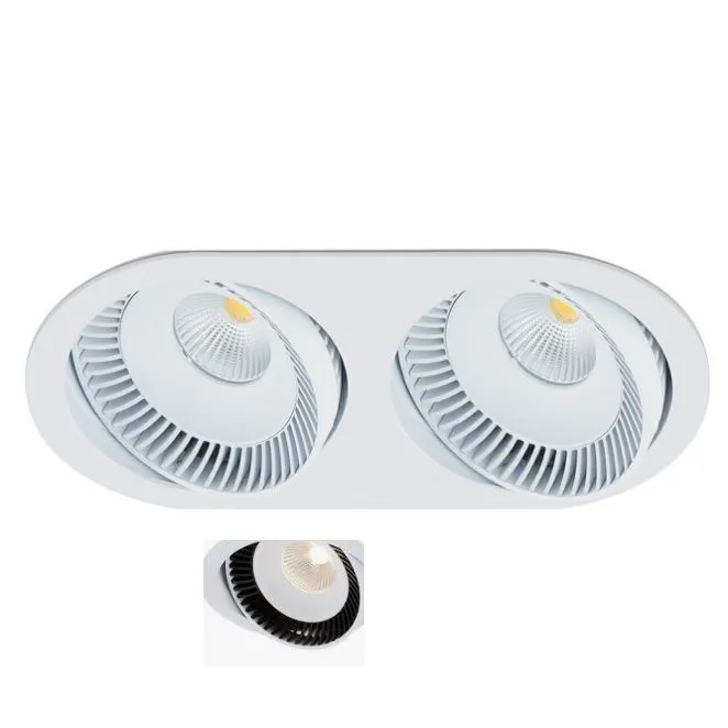 20071.BW.D60.3K LUK white/black/// встраиваемый LED 3000K 2х9,3  х   