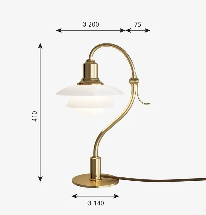 5744163554 LIMITED EDITION PH 2/2 The Question Mark brass/glossy opal настольный E27 1х25  х