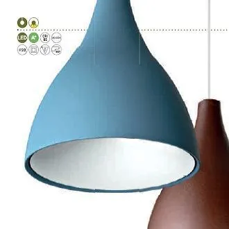 313 50 40 64 D=20 WILLY blue///white подвесной E27 1х60  х   
