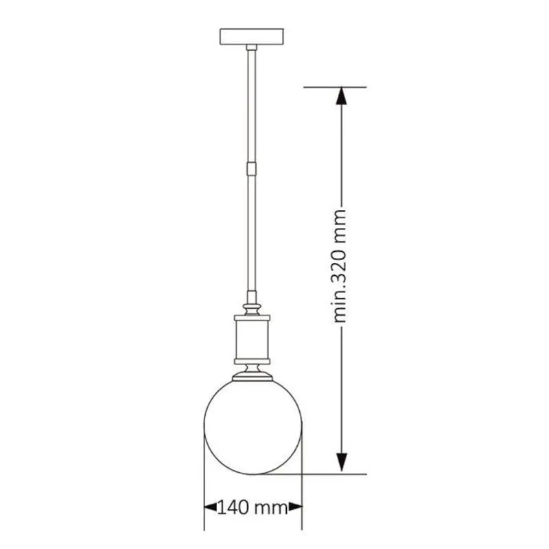 ART-ZW-1(P)G ARTU GLASS латунь с патиной/белый// подвесной E14 1х40  х   