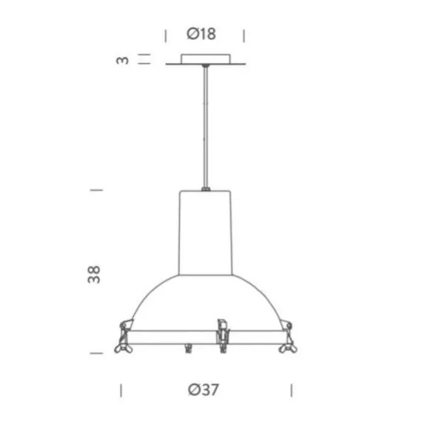 PRJ EDW 51 PROJECTEUR 365  blue/// подвесной E27 1х150  х   