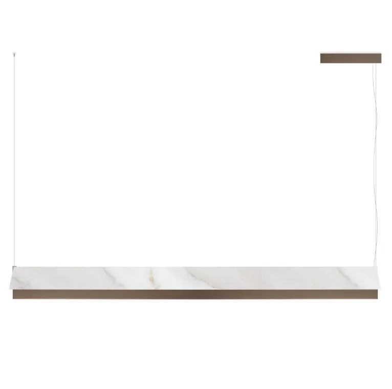 ACAM.004224 FLY BRUSHED BRONZE/WHITE MARBLE PRINT//Белый мрамор подвесной LED 2х23  х   