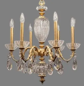 PO6616 22 A POETA heirloom gold/crystal deco// подвесной E14 6х40  х   