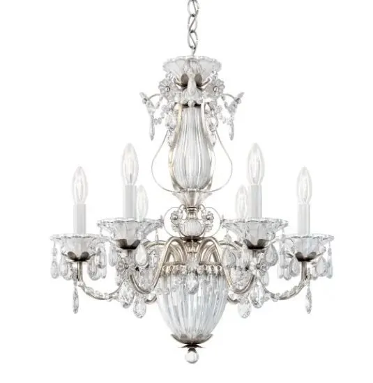 1246 48 H BAGATELLE antique silver/crystal deco// подвесной E14 7х40  х   