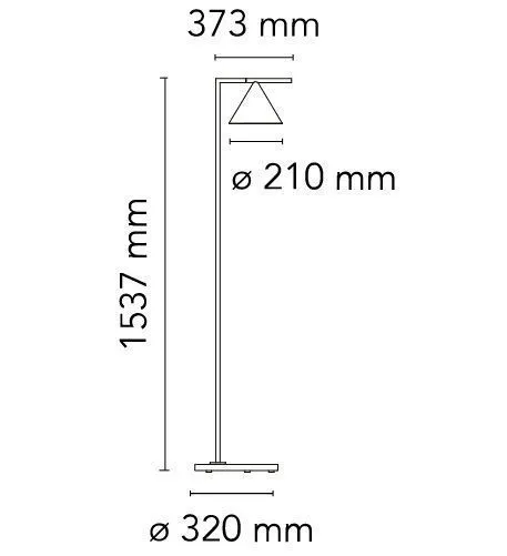 F1530059 CAPITAN FLINT white marble/brushed brass//white напольный LED 1х20  х   