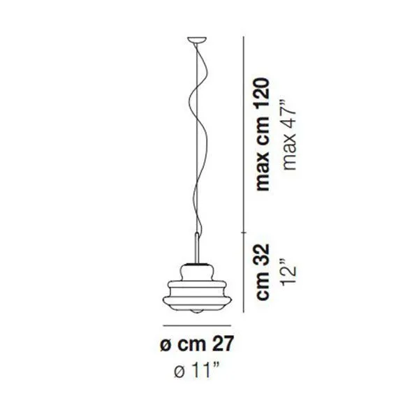 NOVECENTO SP P BC  CR NOVECENTO chrom/white// подвесной E14 1х60  х   