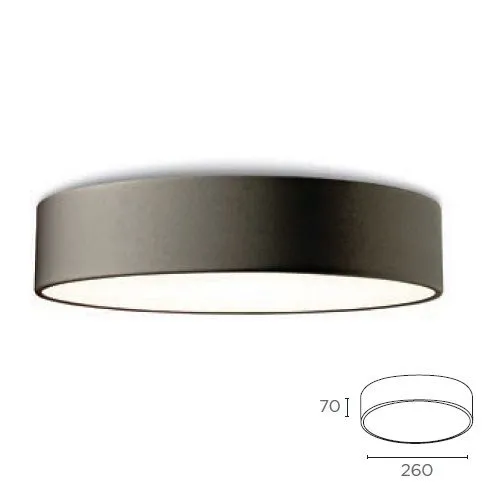 325 40 50 92 D=26cm IO LED concrete grey///white потолочный LED 1х15 1900lm х