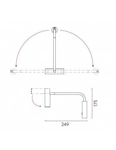 1058056 ENNA matt nickel/matt nickel// настенный LED 1х4.7  х   