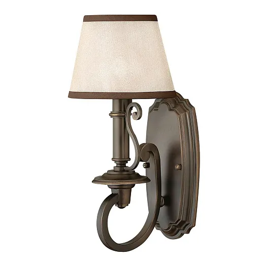 HK-PLYMOUTH1 PLYMOUTH Olde Bronze/amber organza// настенный E14 1х40  х  HK-PLYMOUTH1