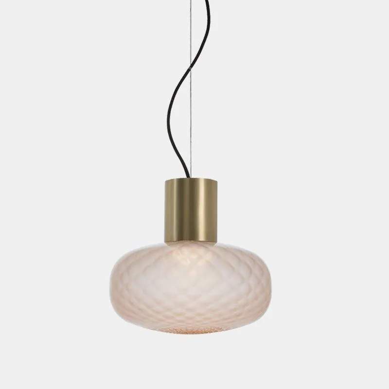 279.02.PS BLOOM natural brass/pink frosted// подвесной E27 1х15  х   