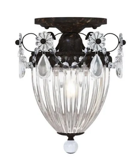 1239 76 H BAGATELLE heirloom bronze/crystal deco// потолочный E27 1х60  х   