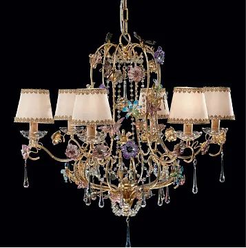 CH3200/06AI  gold foil/ivory// подвесной E14 6х40  х   