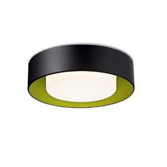 331 40 10 22/52 D=36cm LULU matt black/spring green/white satin// потолочный GX24q-2 1х18  х   