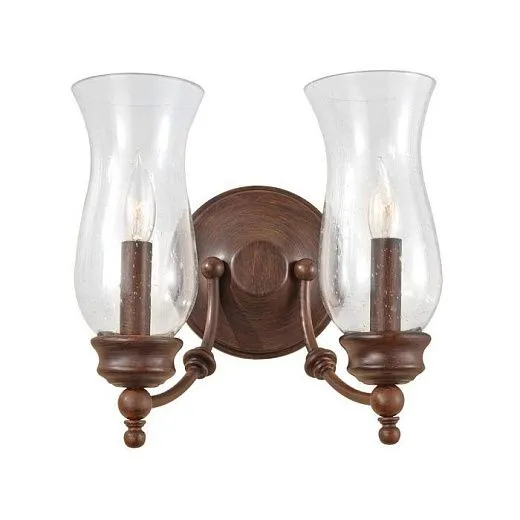 FE-PICKERING-LANE2 PICKERING-LANE Heritage Bronze /Clear Seedy// настенный E14 2х40  х  FE-PICKERING-LANE2