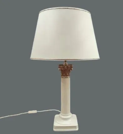3517 COLONNE nickel/white porcelain/white // настольный E27 1х60  х  3517