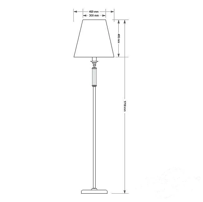 NAP-LS-1(P/A) LS N-03-6  NAPOLI patina brass/beige// напольный E27 1х60  х   