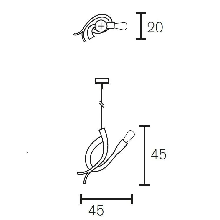 ED1ZBLM EDISON'S TAIL matt black/// подвесной E27 1х25  х   