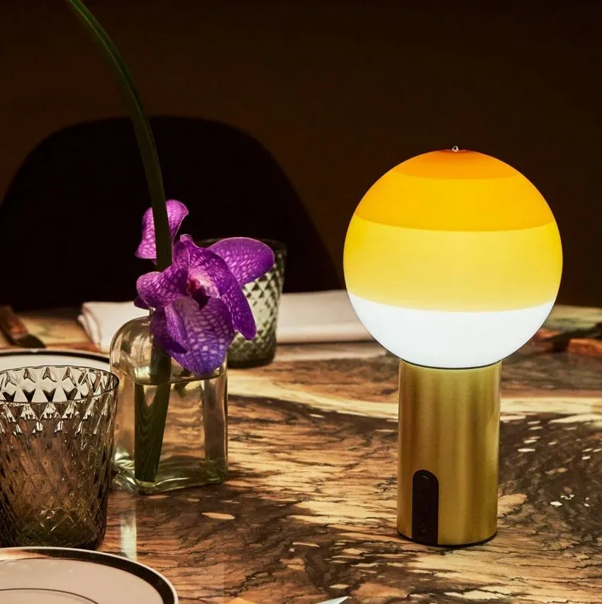 A691-536 DIPPING LIGHT  BRUSHED BRASS/AMBER// портативный LED 1х3,5  х   