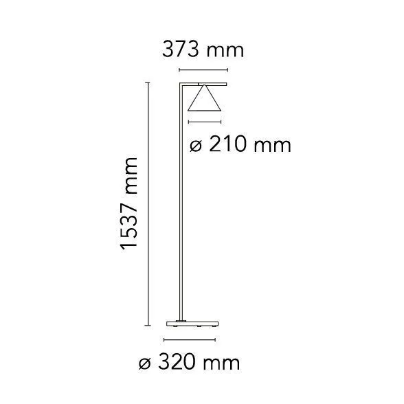 F1530059 CAPITAN FLINT white marble/brushed brass//white напольный LED 1х20  х   
