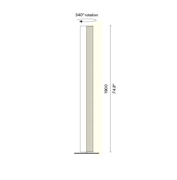 ACAM.004970 STICK by Studiopepe SATIN GOLDEN NICKEL/ClEAR// напольный LED 1х96  х   