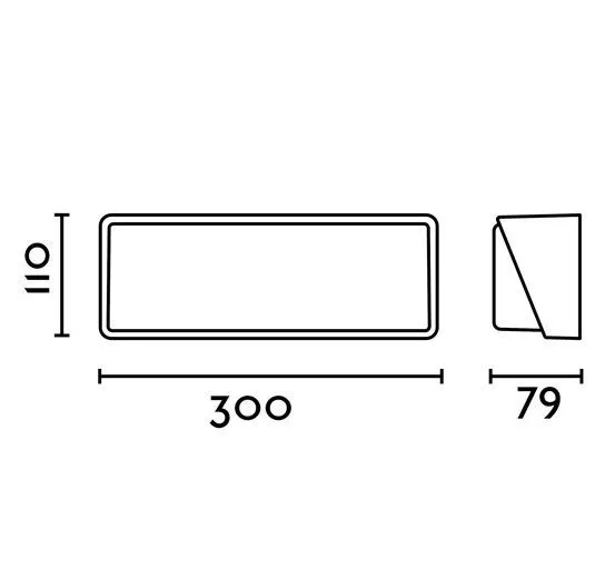 71536 Half белый///white настенный LED 1х20  х   