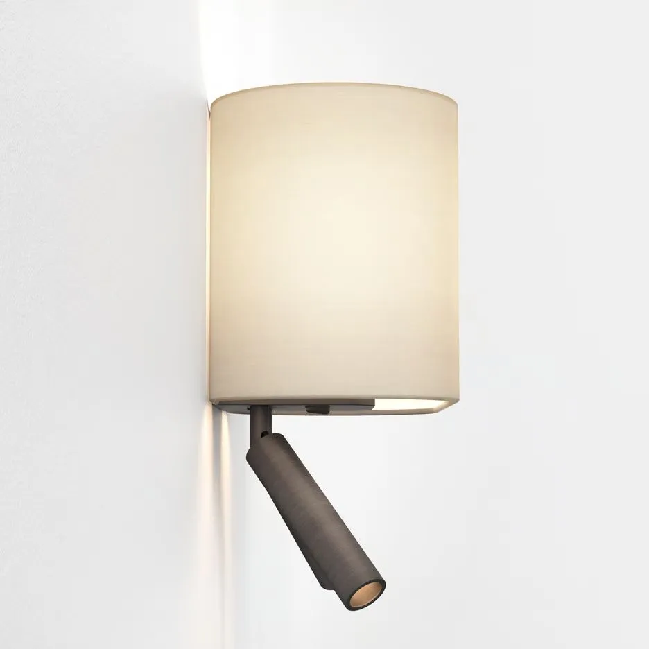 1433006+5043001 VENN Reader Twin Bronze/Putty//прозрачный настенный E27 LED 1х12 LED 2х3.3   