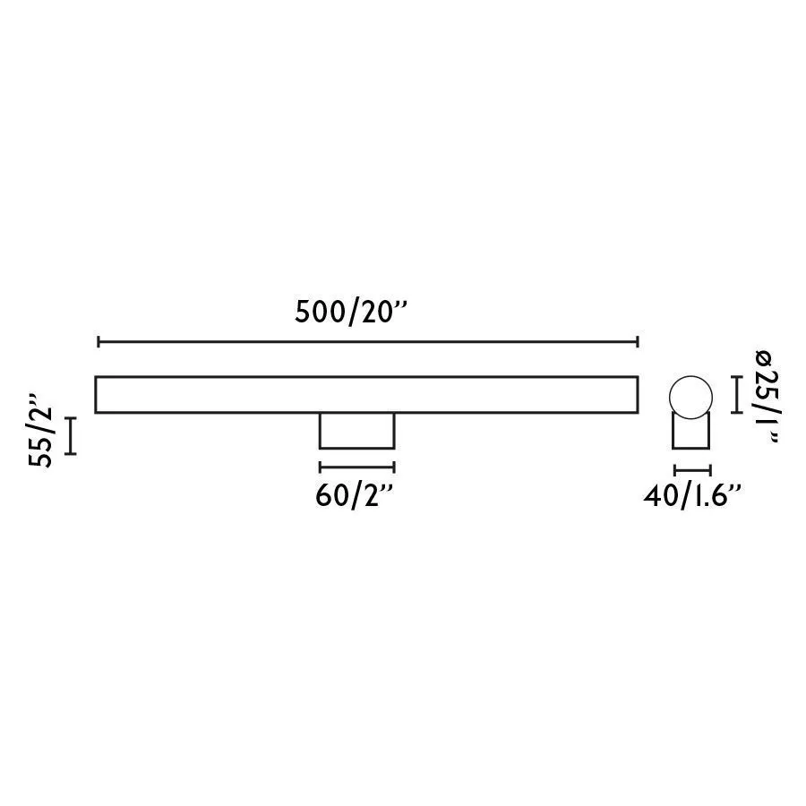 63554 CALMA brushed gold/opal white// настенный LED 1х7  х   