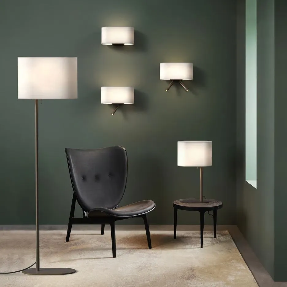 1433006+5043001 VENN Reader Twin Bronze/Putty//прозрачный настенный E27 LED 1х12 LED 2х3.3   