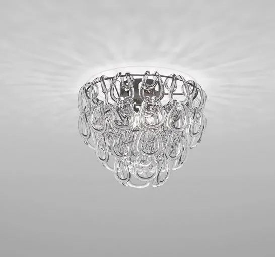 GIOGALI PL35 CR  chrom/clear потолочный E14 2х77  х   