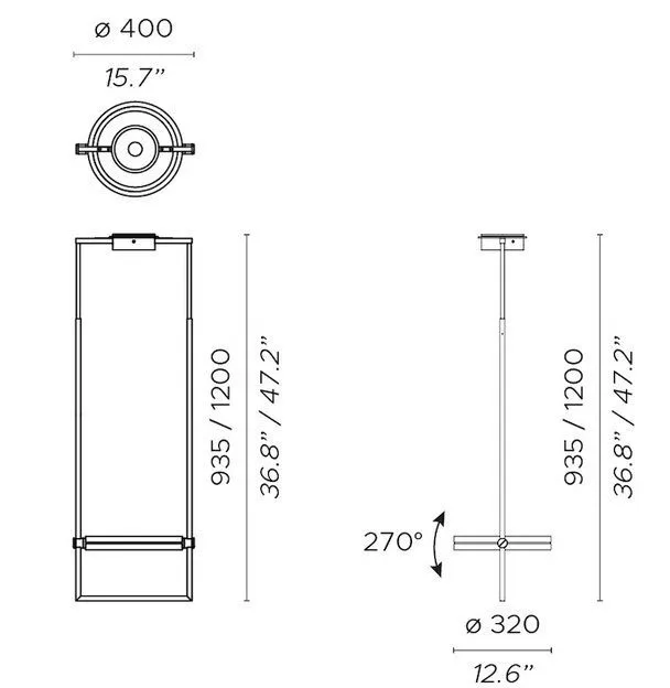 ACAM.002146 DORIAN black nickel/mirror// потолочный LED 1х17  х   