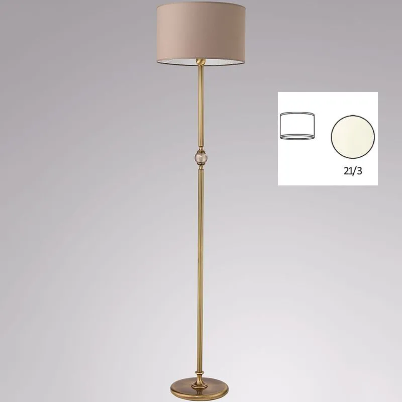 TIV-LS-1(P)-21 TIVOLI патинированная латунь/белый// напольный E27 1х60  х