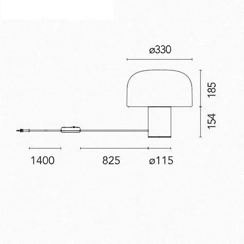 F1074009 BELLHOP GLASS WHITE/WHITE// настольный LED 1х15  х   