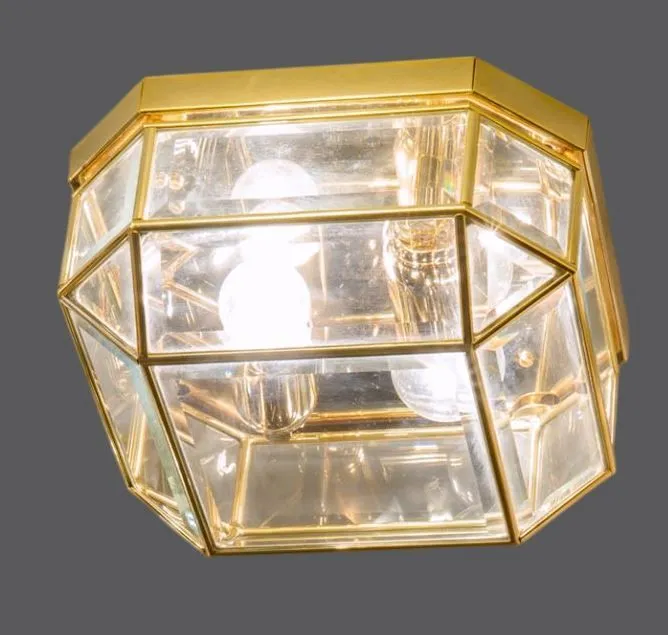 420.00.64 RILEGATO gold/transparent// потолочный E27 2х60  х   
