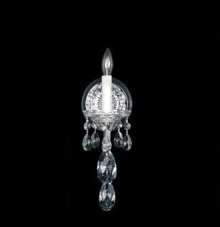 2990 40 H STERLING polished silver/heritage hadcut crystal// настенный E14 1х40  х   