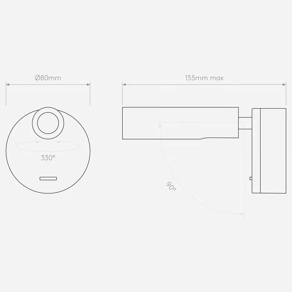 1058225 ENNA Matt White/Matt White//прозрачный настенный LED 1х4.5  х   