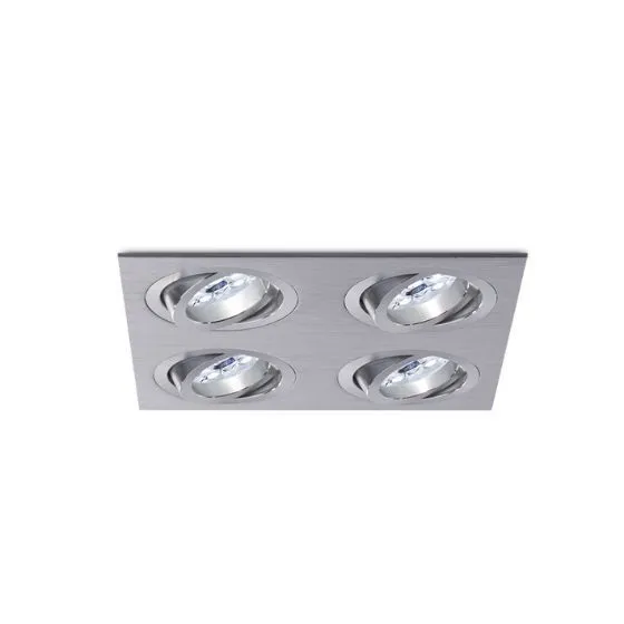 3015GU ALUMINIO PLATA aluminium/// встраиваемый GU10 4х50  х   